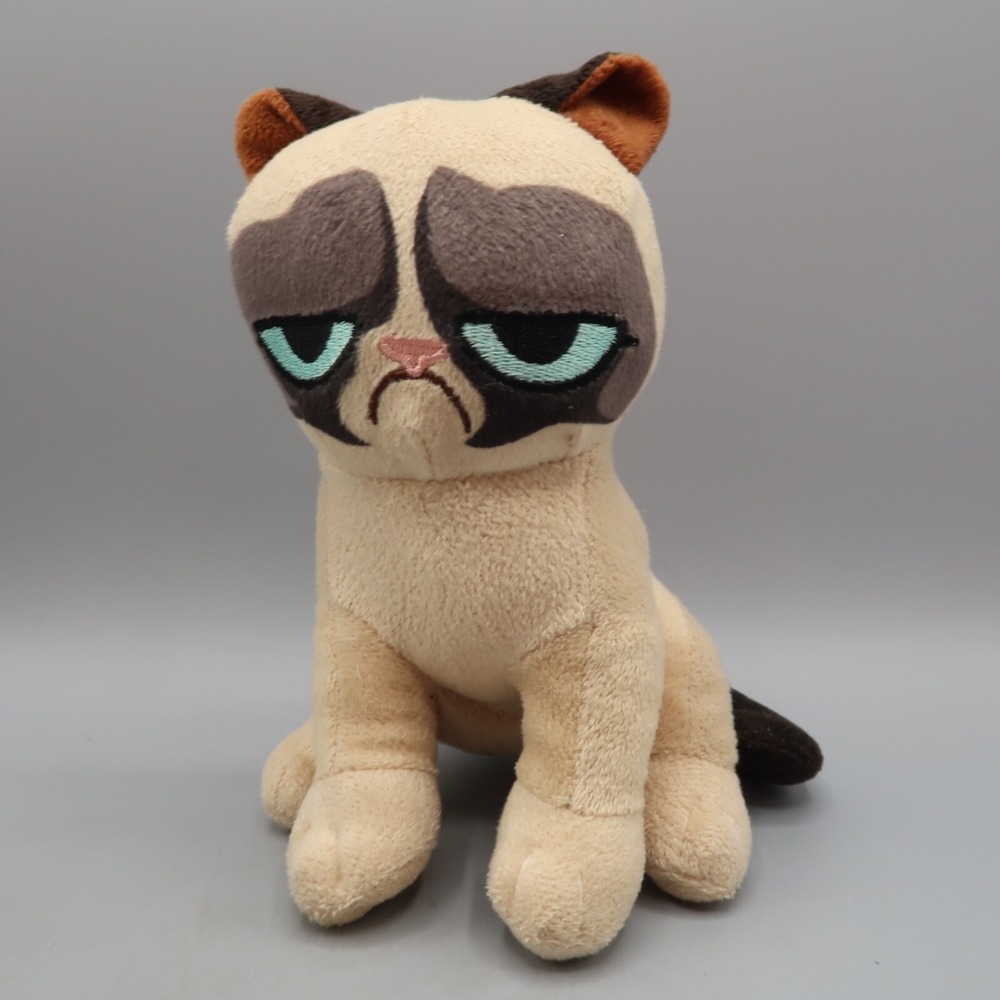 Grumpy Cat 6.5" Plush 2019 Licensed Doll Stuffed Toy Factory Embroidered Eyes